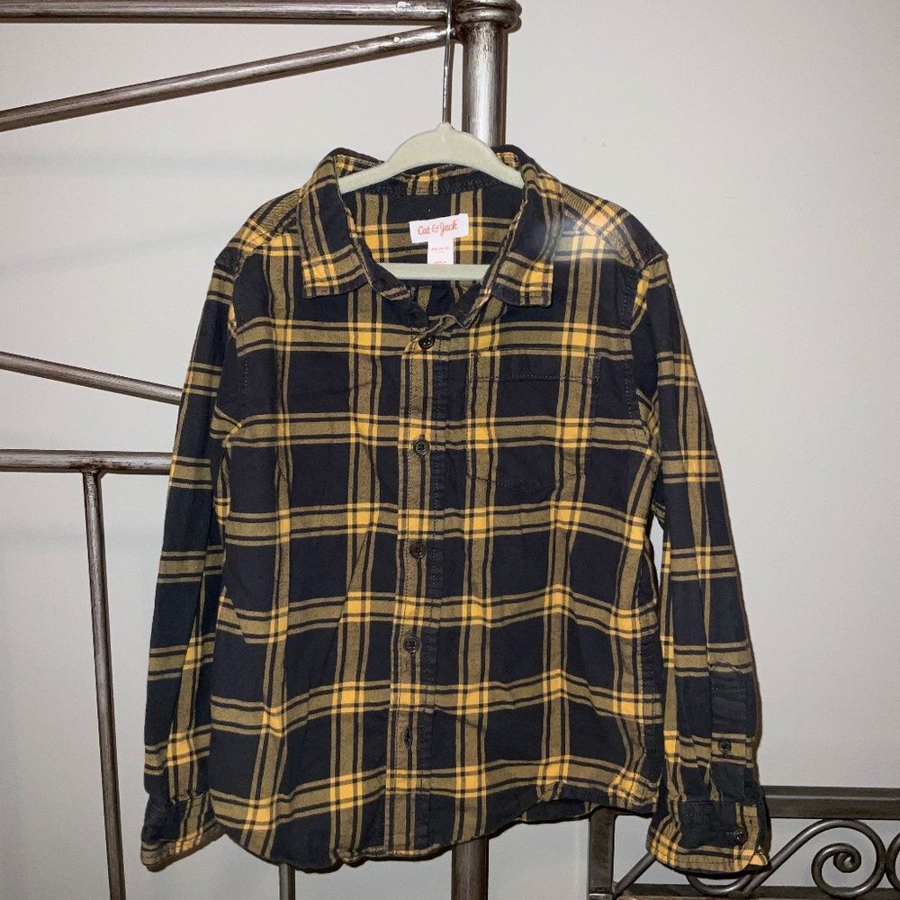 Cat & Jack Flannel Shirt Boys XS 4/5